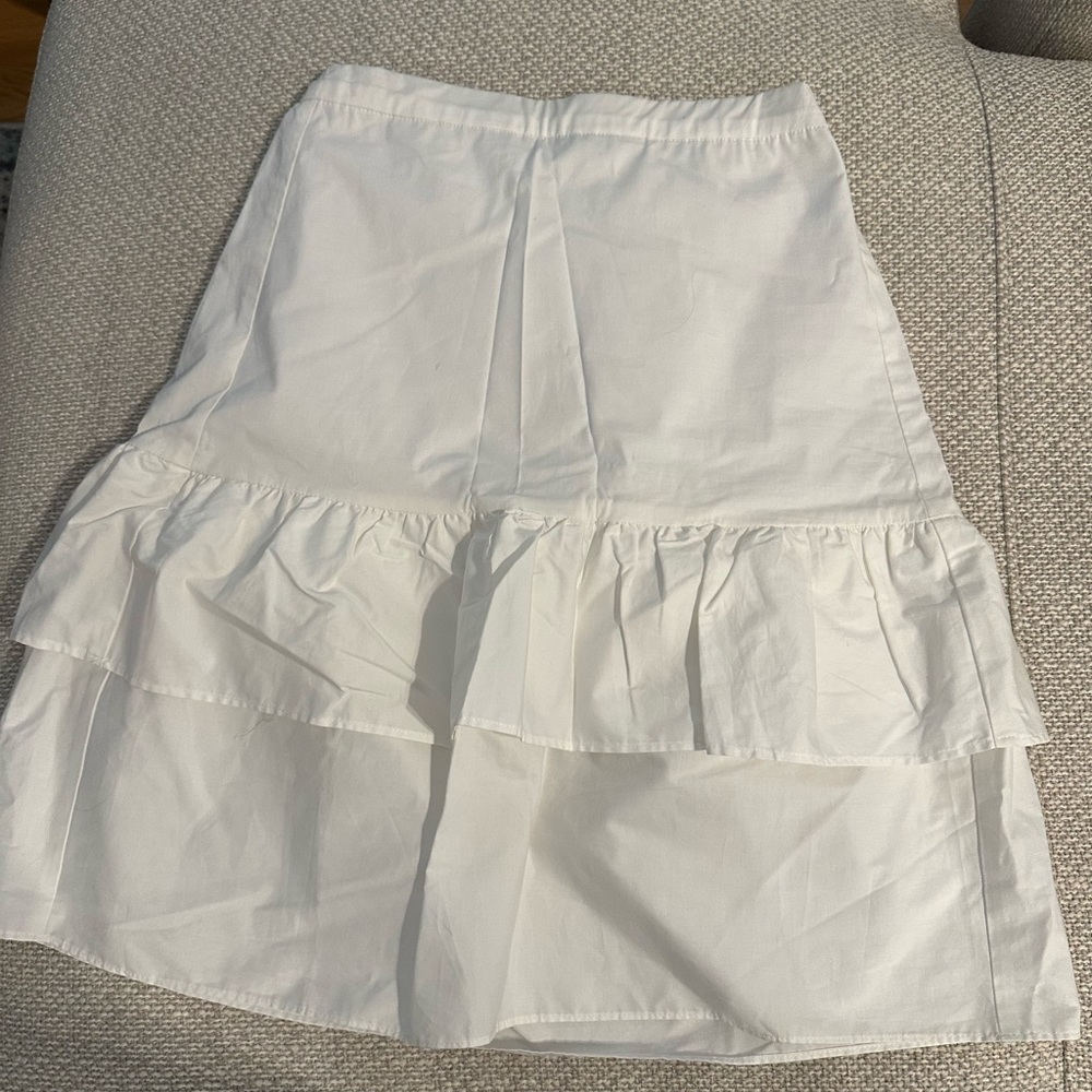 EUC J crew white skirt
